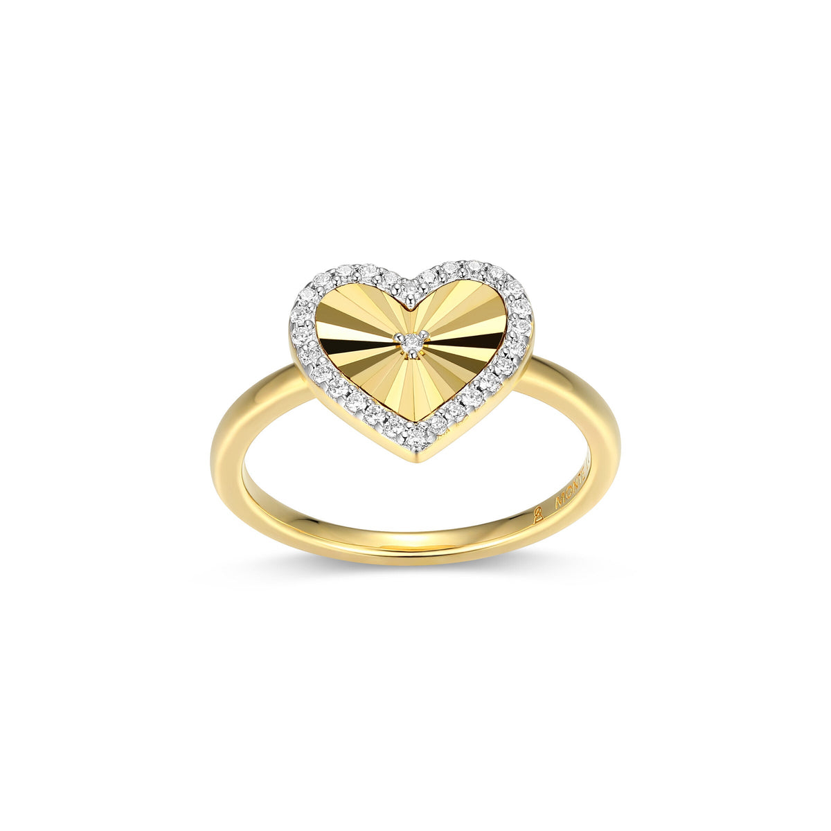 14K YELLOW GOLD AND RHODIUM PLATED STERLING SILVER RING 0.1450CTW LAB GROWN DIAMOND-24(S/C G-H/SI) & LAB GROWN DIAMOND-5(S/C G-H/SI) DIAMOND CUT SIZE 6