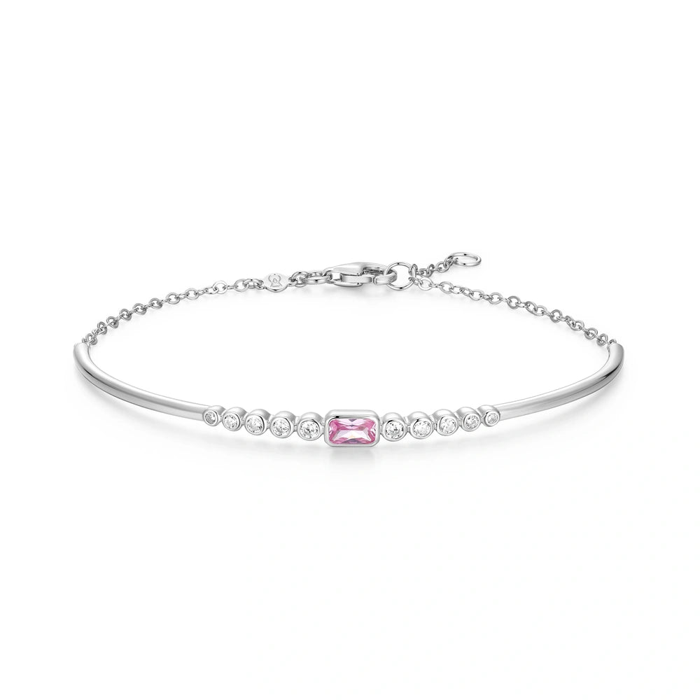 Essentials Lab-Created Diamond Rhodium Plated Necklace