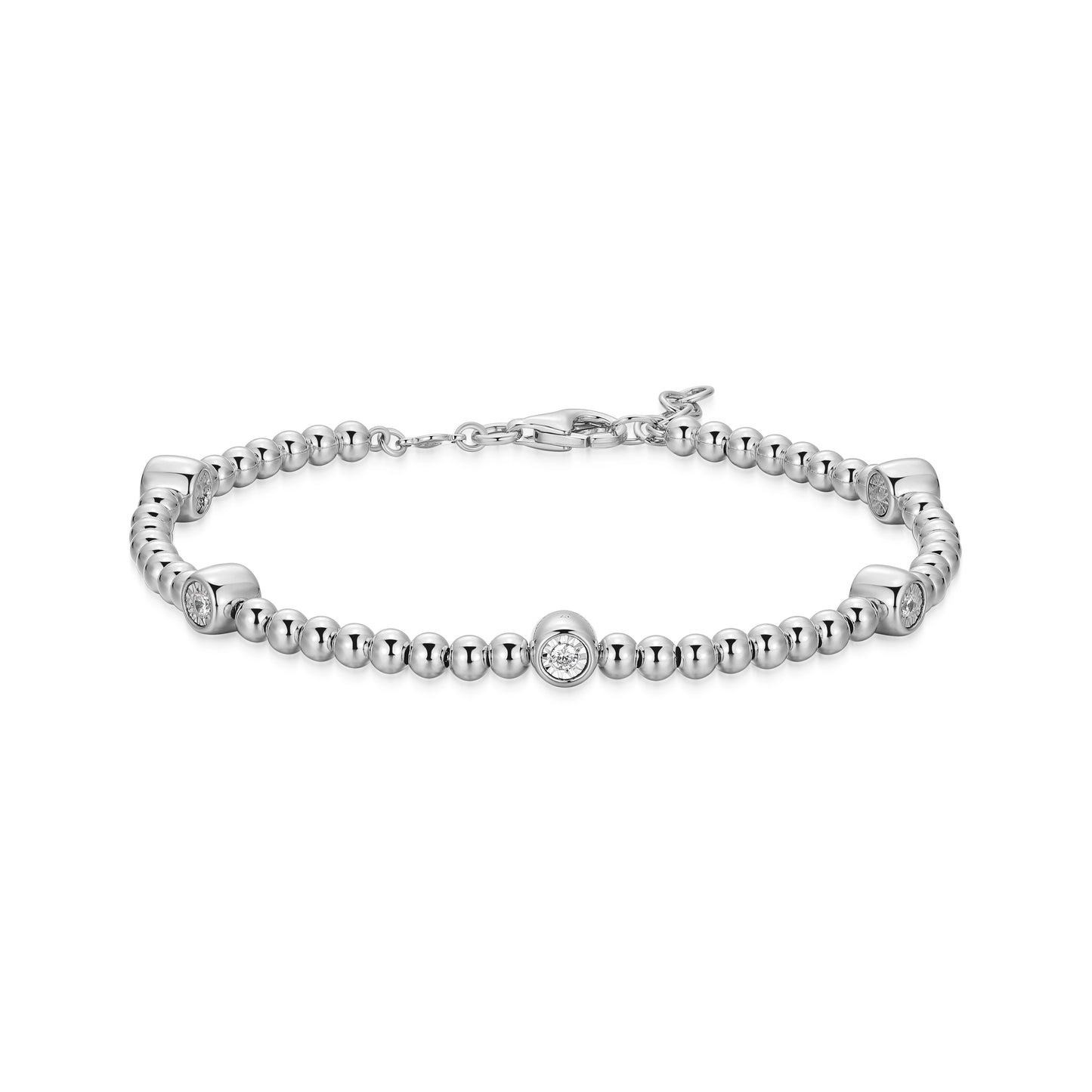 Essentials Lab-Created Diamond Yellow Gold And Rhodium Plated Bracelet