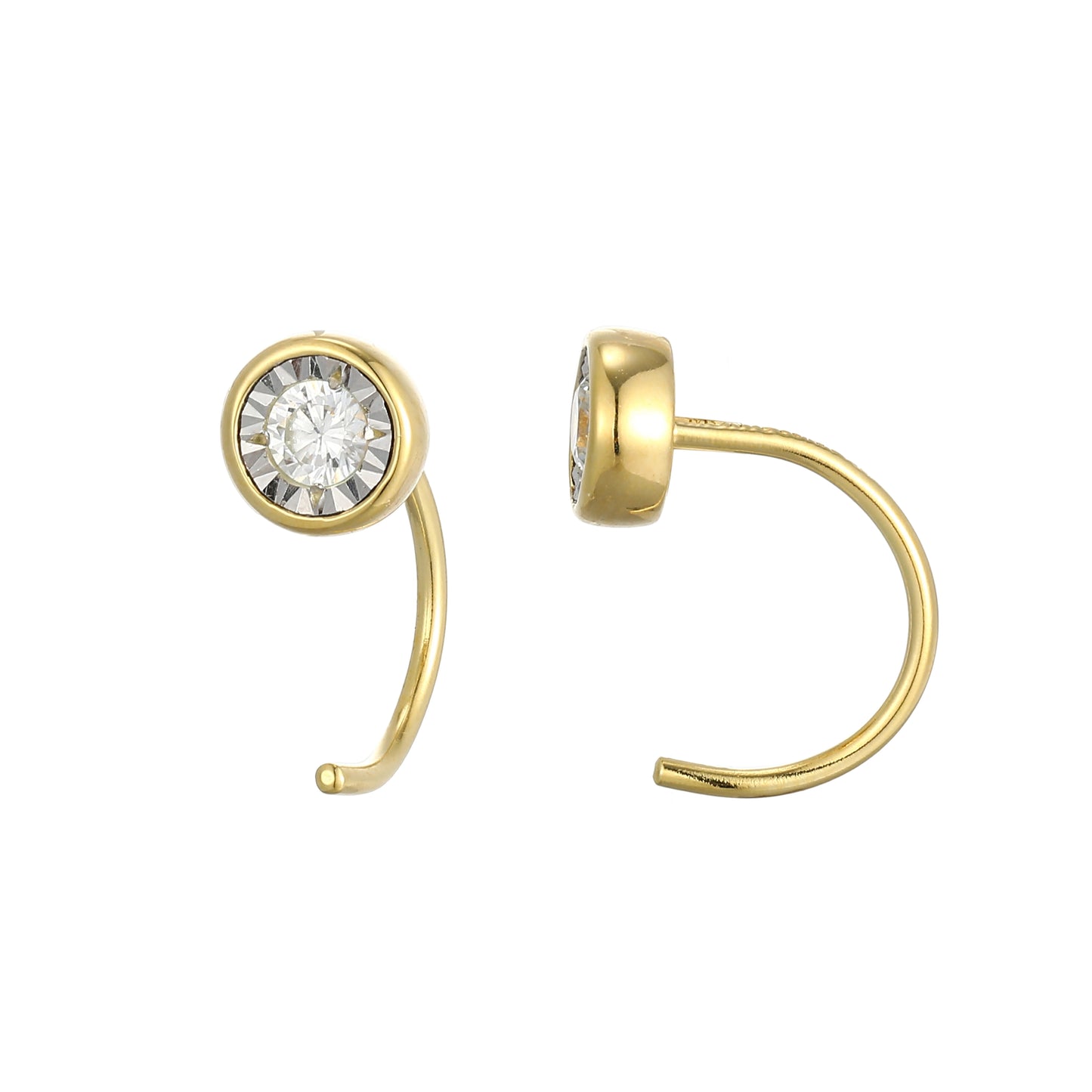 Aura Lab-Created Diamond Hoop Earrings