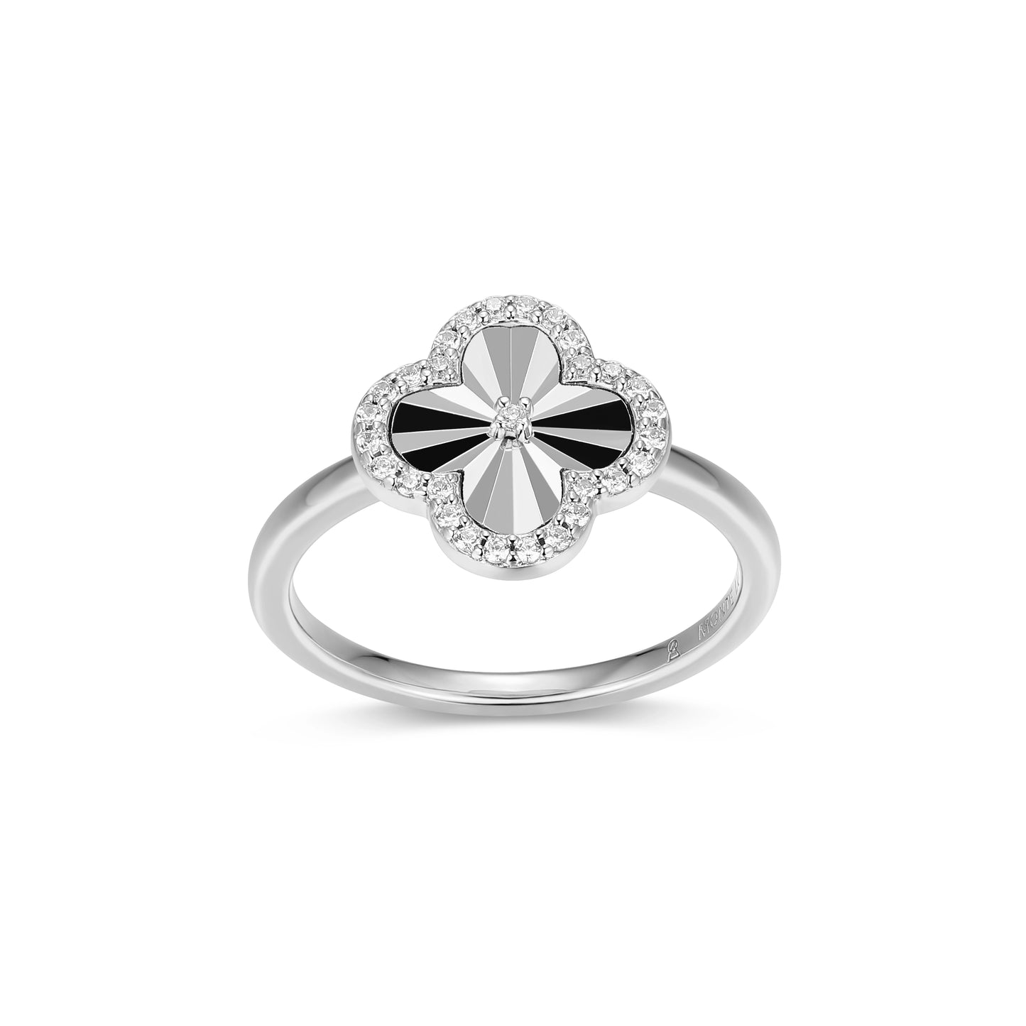 Bezel Lab-Created Diamond Rhodium Plated Bangle
