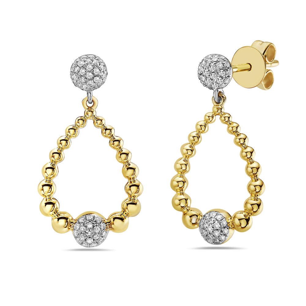 14k Two-Tone Gold Earrings