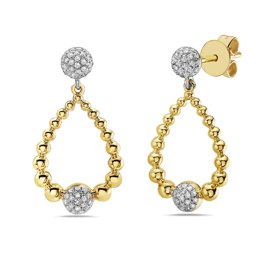 14k Two-Tone Gold Earrings