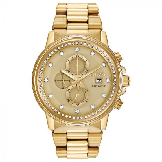 CITIZEN Eco-Drive Dress/Classic Crystal Mens Watch Stainless Steel