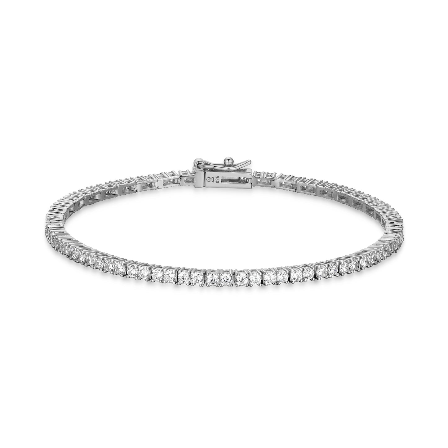 Beaded Lab-Created Diamond Rhodium Plated Bracelet Bracelet