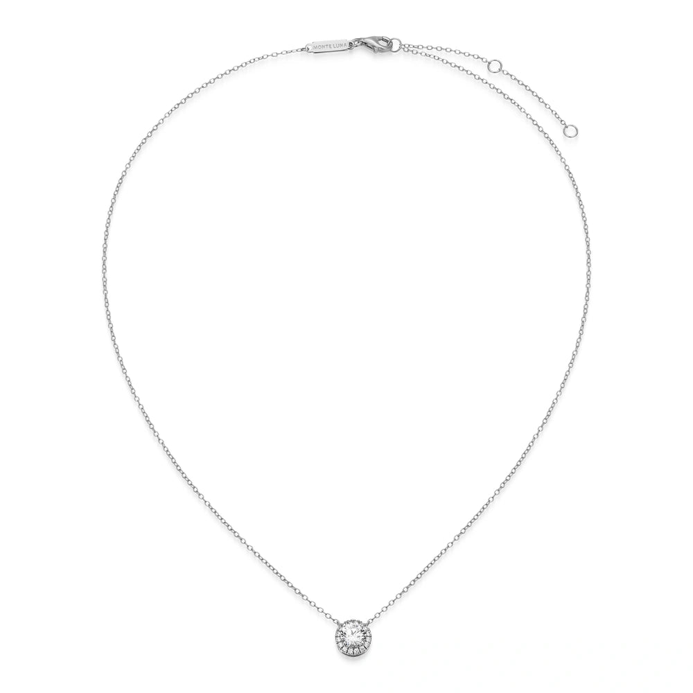 Rondelle Lab-Created Diamond Rhodium Plated Ring