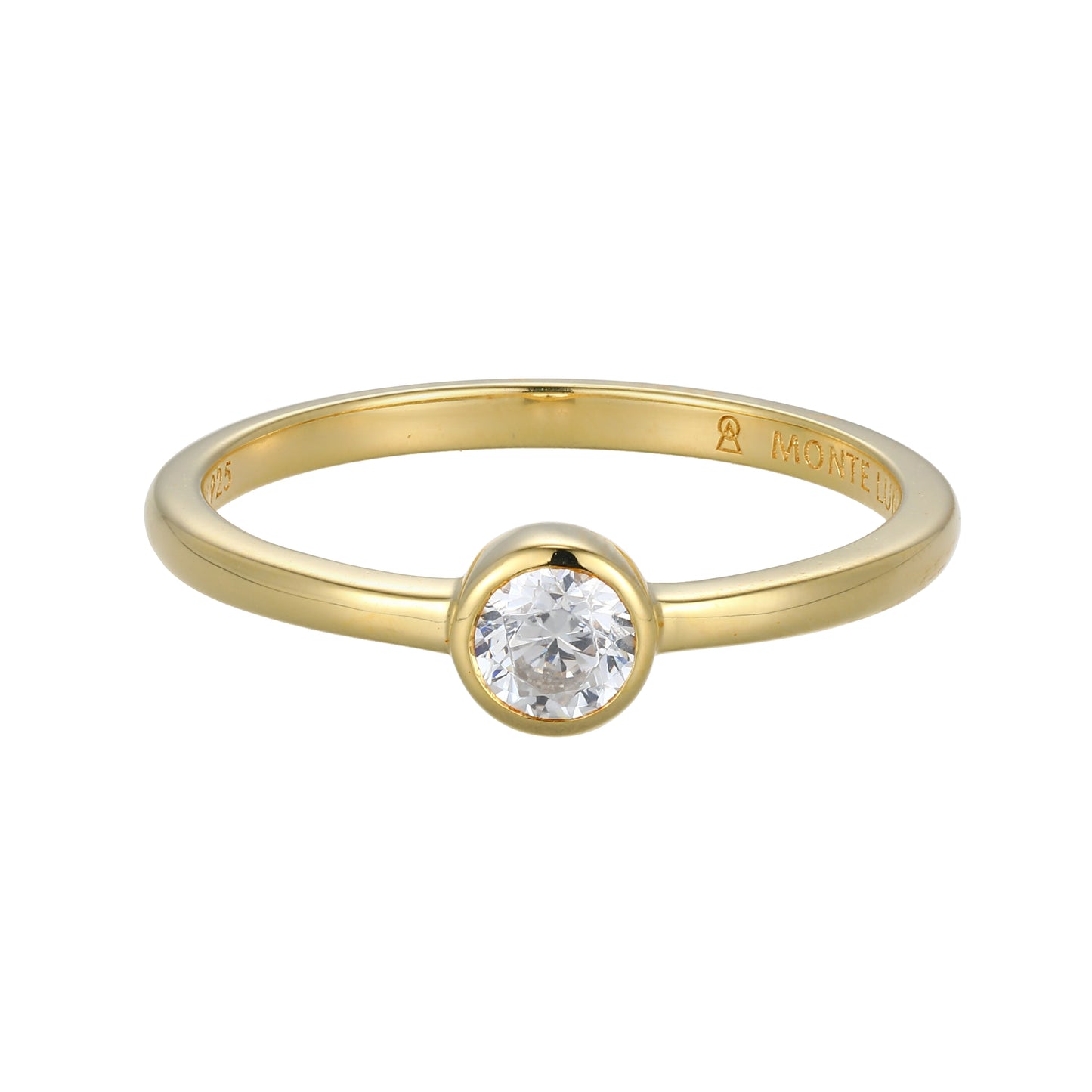 Bezel Lab-Created Diamond Yellow Gold And Rhodium Plated Earrings