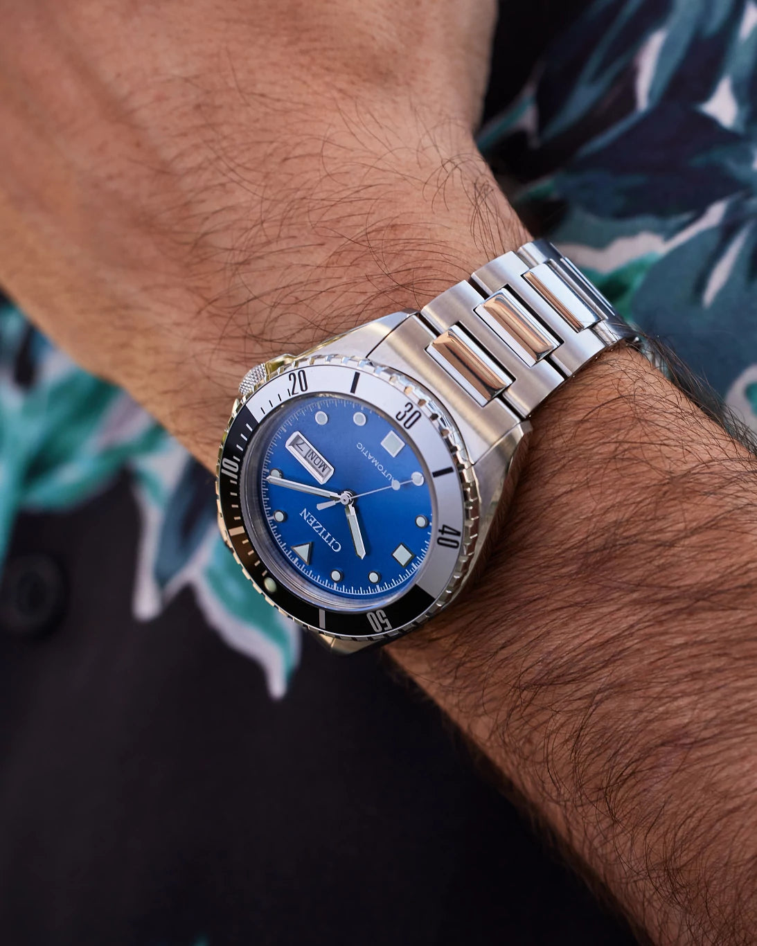 Citizen Sport Automatic Blue Dial Day-Date Watch