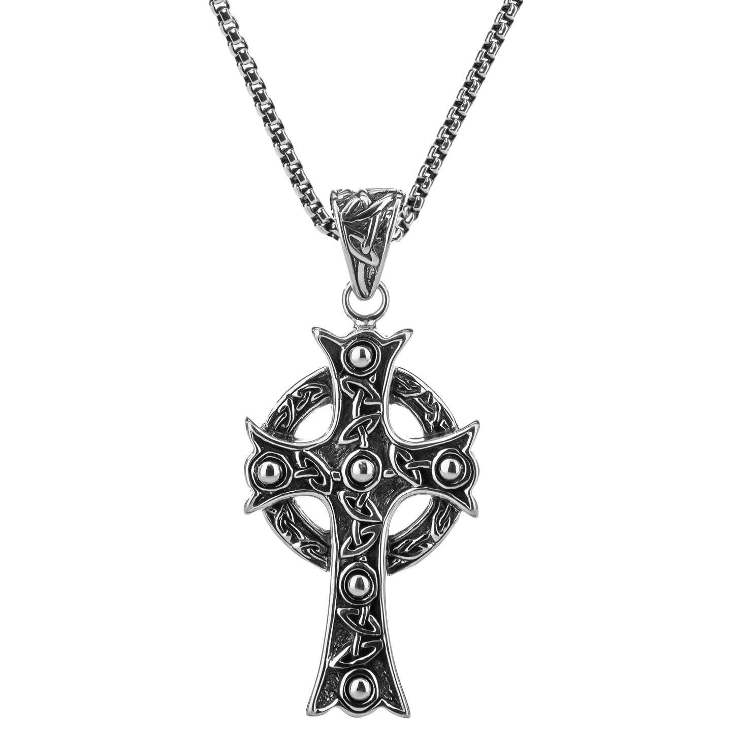 Keith Jack Sterling Silver Ornate Cross Oxidized Large Pendant