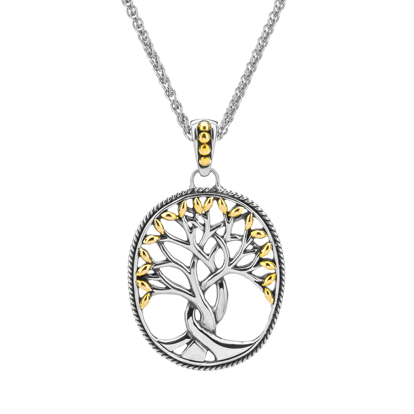 Keith Jack Sterling Silver + 18k Tree of Life Pendant