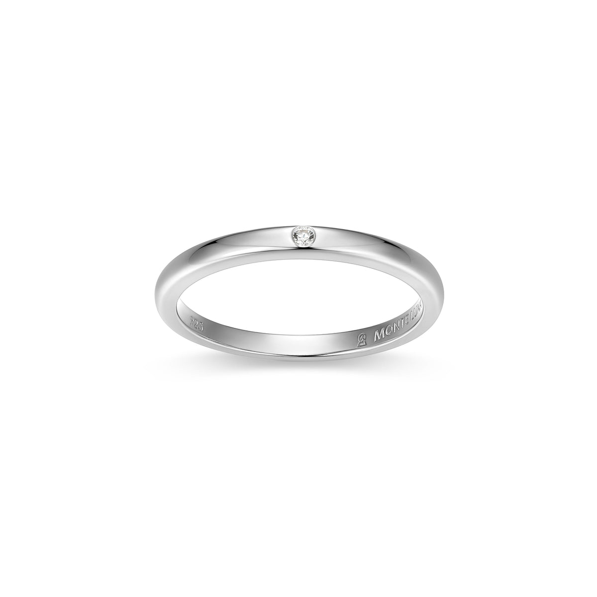 RHODIUM PLATED STERLING SILVER RING 0.0150CTW LAB GROWN DIAMOND-1-1.5PT(F/C G-H/SI) #7