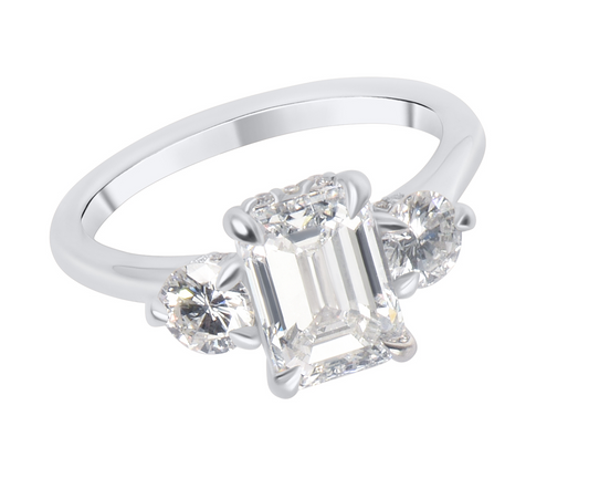 Contemporary 3 Stone Ring