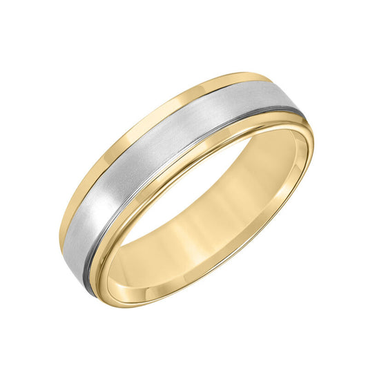 Frederick Goldman Featuring a stunning brushed finish and handsome round edges, this Comfort Fit wedding band fuses classic style with luxurious details