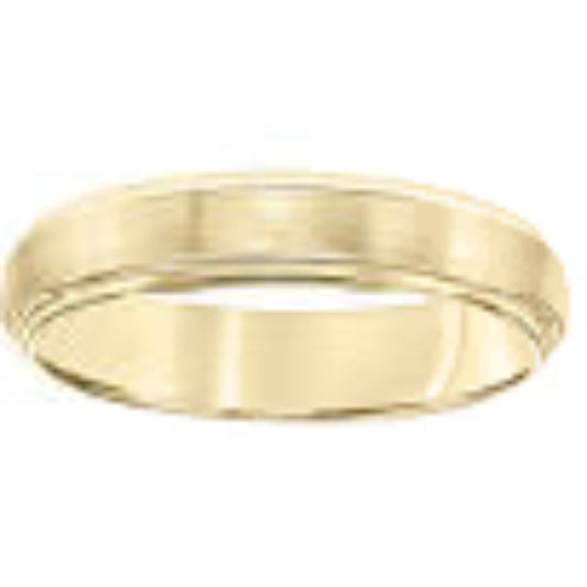 Frederick Goldman Low Dome Round Edge Carved Wedding Band