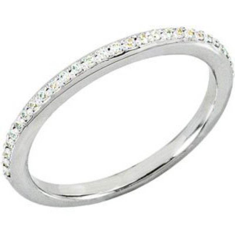 14K White 1/6 CTW Natural Diamond Band