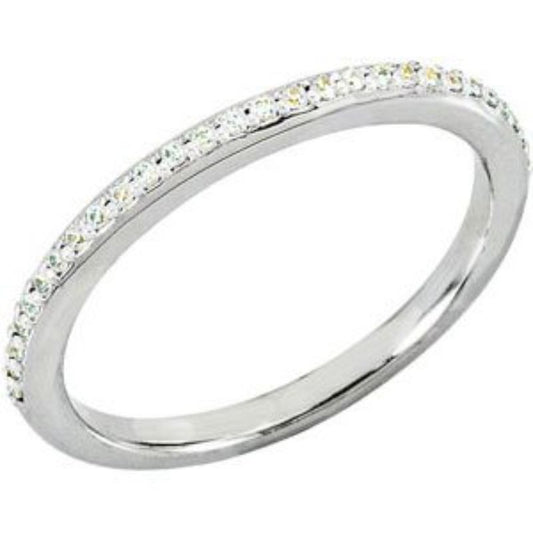 14K White 1/6 CTW Natural Diamond Band