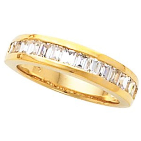 14K Yellow 1 1/6 CTW Natural Diamond Ladies Band