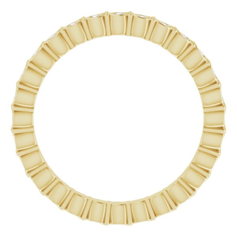 14K Yellow 1/8 CTW Natural Diamond Eternity Band Size 4.5