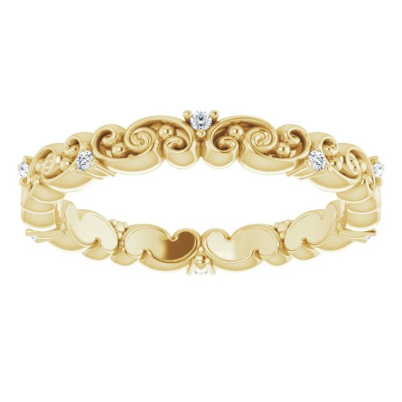 14K Yellow .05 CTW Natural Diamond Eternity Band Size 5