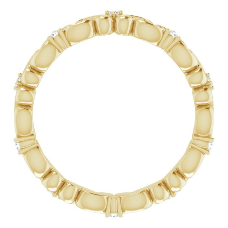 14K Yellow .05 CTW Natural Diamond Eternity Band Size 5