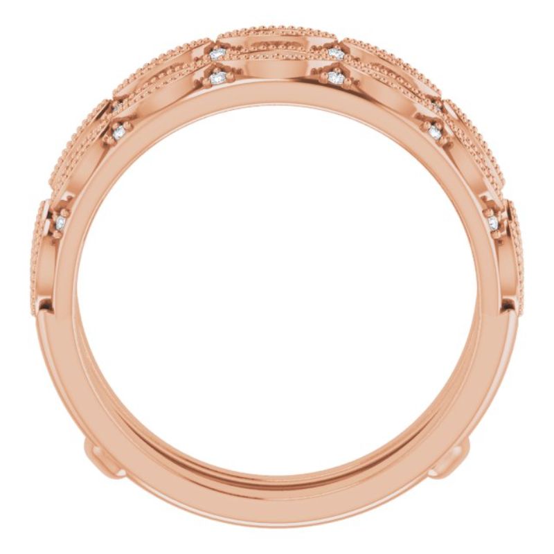 14K Rose 1/4 CTW Natural Diamond Ring Guard