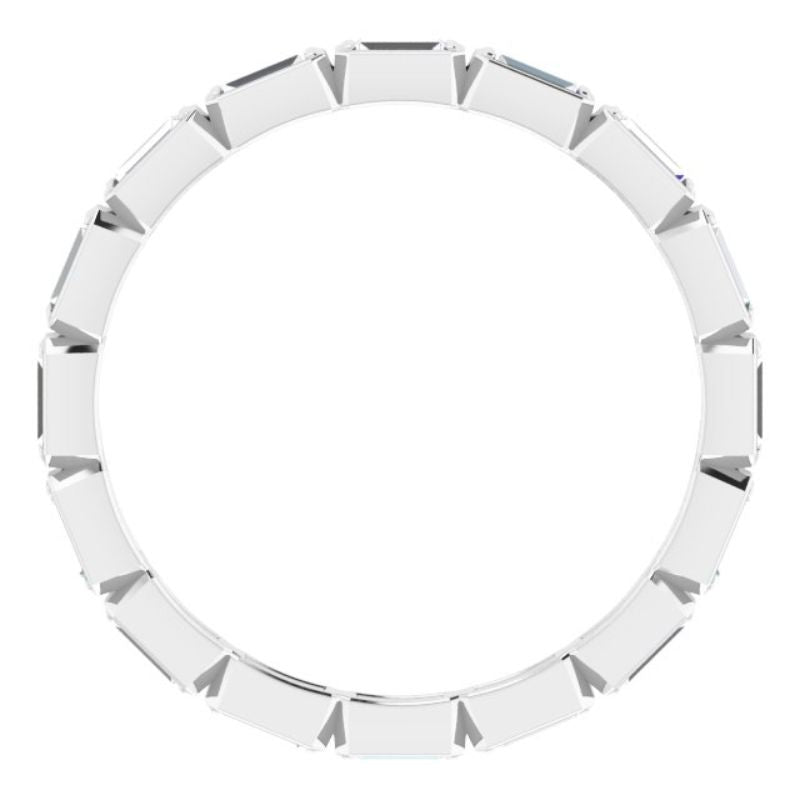 14K White 3/8 CTW Natural Diamond Eternity Band Size 4