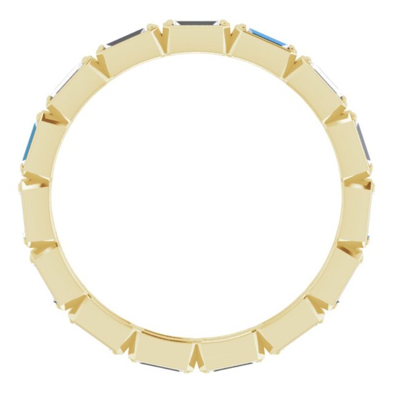 14K Yellow 1/2 CTW Natural Diamond Eternity Band Size 6.5