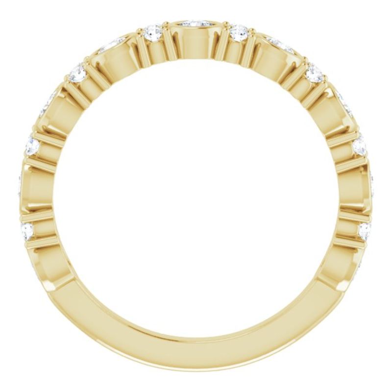 14K Yellow 3/4 CTW Natural Diamond Anniversary Band