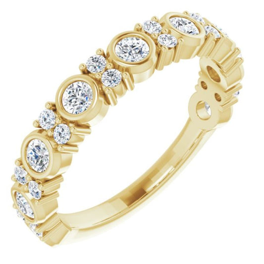 14K Yellow 3/4 CTW Natural Diamond Anniversary Band