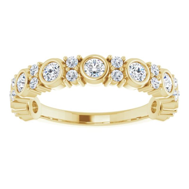 14K Yellow 3/4 CTW Natural Diamond Anniversary Band