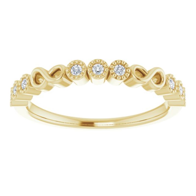 14K Yellow 1/10 CTW Natural Diamond Anniversary Band