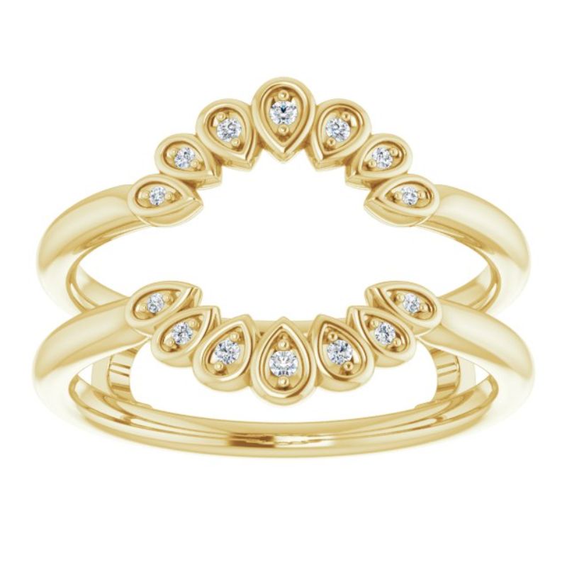 14K Yellow .04 CTW Natural Diamond Ring Guard