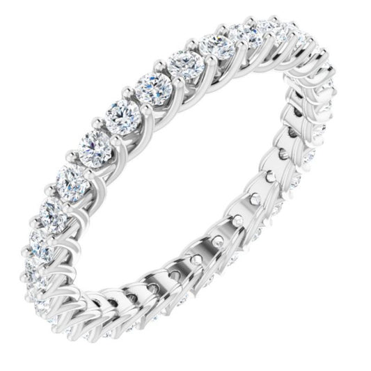 14K White 5/8 CTW Diamond Eternity Band