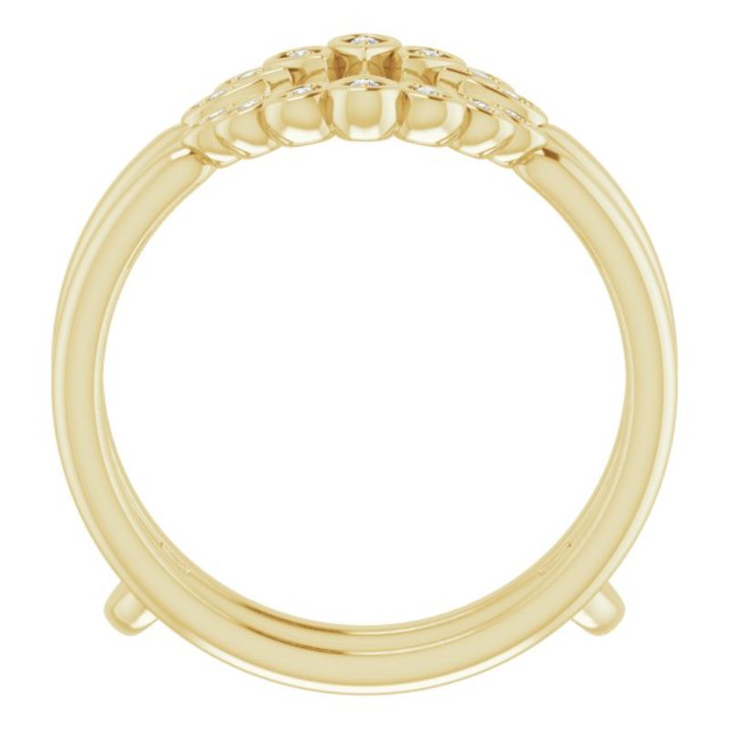 14K Yellow .04 CTW Natural Diamond Ring Guard
