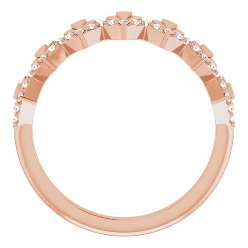 14K Rose 1/6 CTW Natural Diamond Anniversary Band