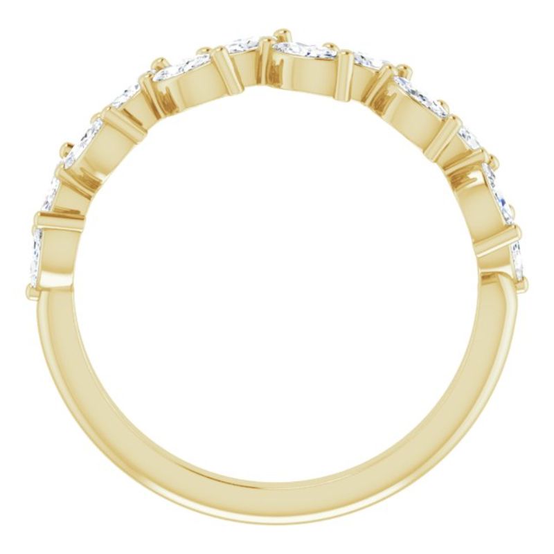 14K Yellow 5/8 CTW Natural Diamond Anniversary Band