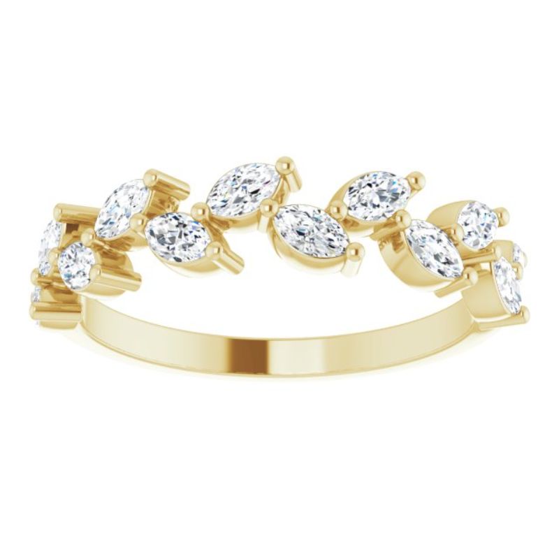 14K Yellow 5/8 CTW Natural Diamond Anniversary Band
