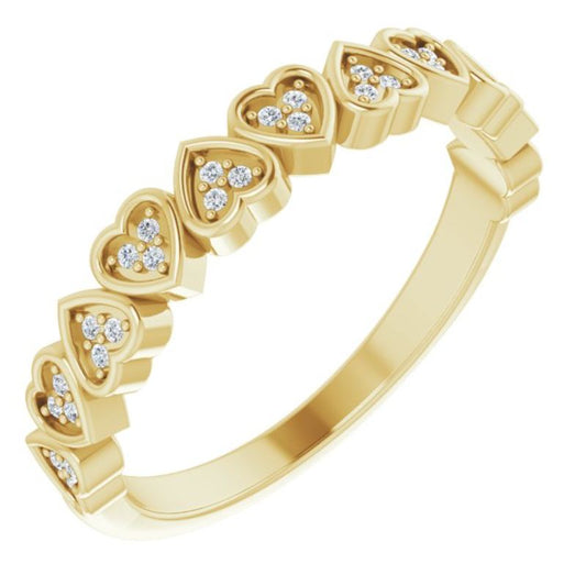 14K Yellow .07 CTW Natural Diamond Anniversary Band