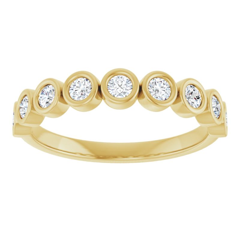 14K Yellow 1/2 CTW Natural Diamond Anniversary Band