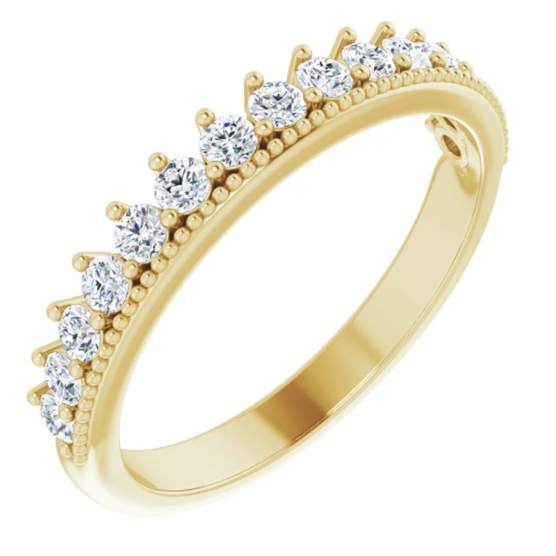 14K Yellow 1/2 CTW Natural Diamond Anniversary Band
