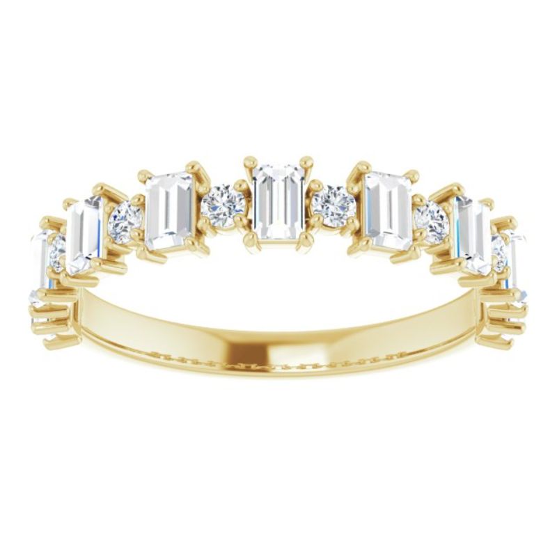 14K Yellow 7/8 CTW Natural Diamond Anniversary Band