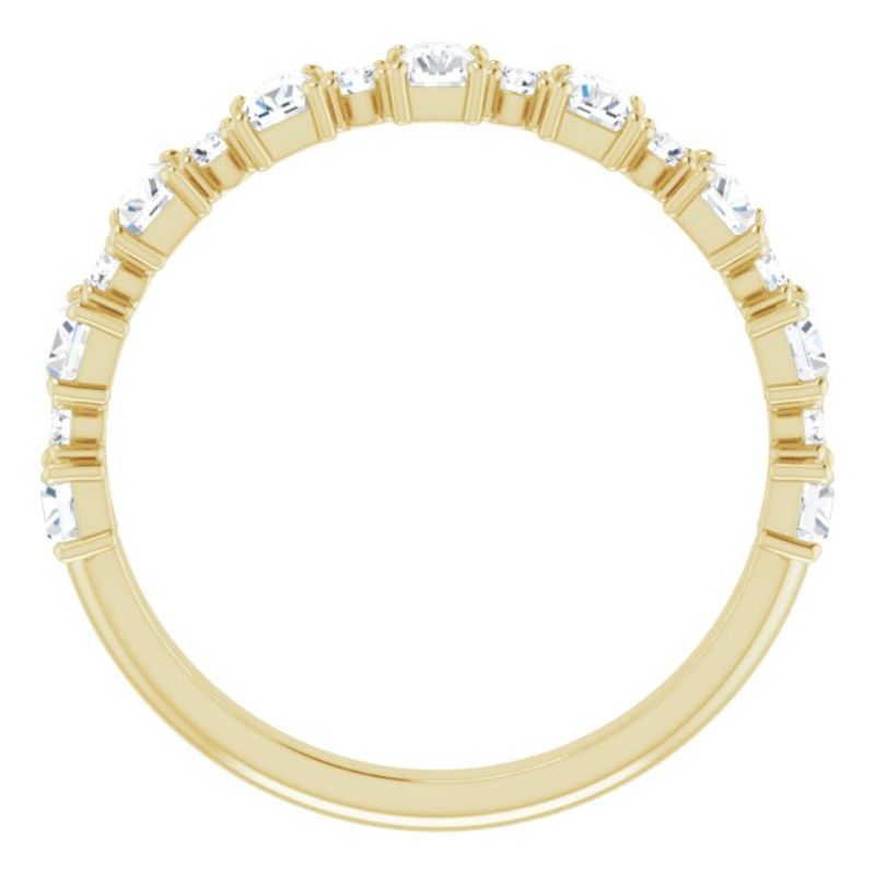 14K Yellow 7/8 CTW Natural Diamond Anniversary Band