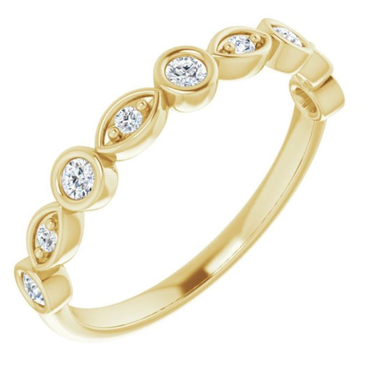 14K Yellow 1/5 CTW Natural Diamond Anniversary Band