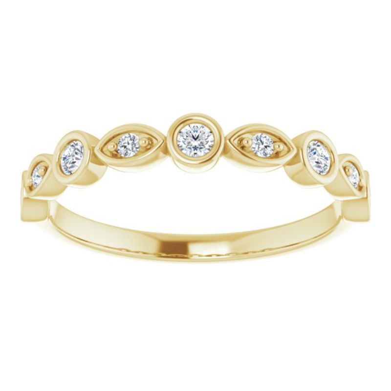 14K Yellow 1/5 CTW Natural Diamond Anniversary Band