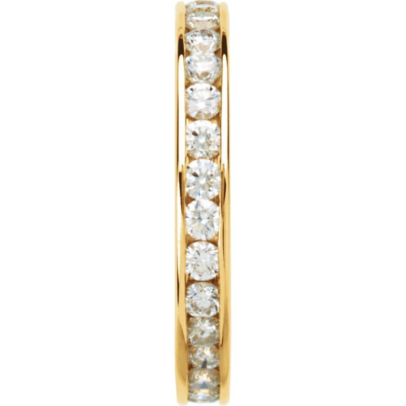 14K Yellow 9/10 CTW Natural Diamond Eternity Band Size 6