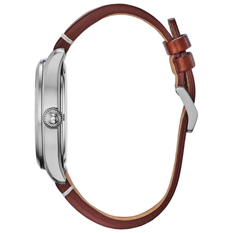 CITIZEN Eco-Drive Quartz Garrison Mens Watch Stainless Steel