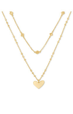 ARI HEART MULTI STRAND NECKLACE