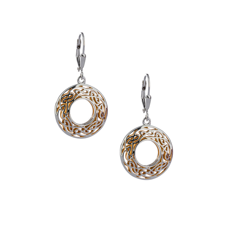 Keith Jack Sterling Silver 22k Gilding Window To The Soul Earrings Round