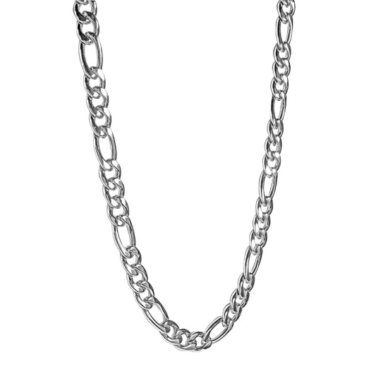 Italgem Steel S.Steel 9.5Mm Figaro-Link 22''+2'' Necklace