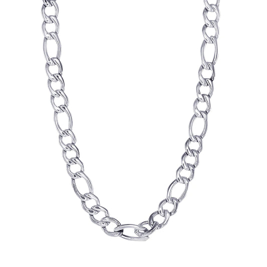 Italgem Steel S.Steel 6Mm Figaro Polished 22''-Necklace